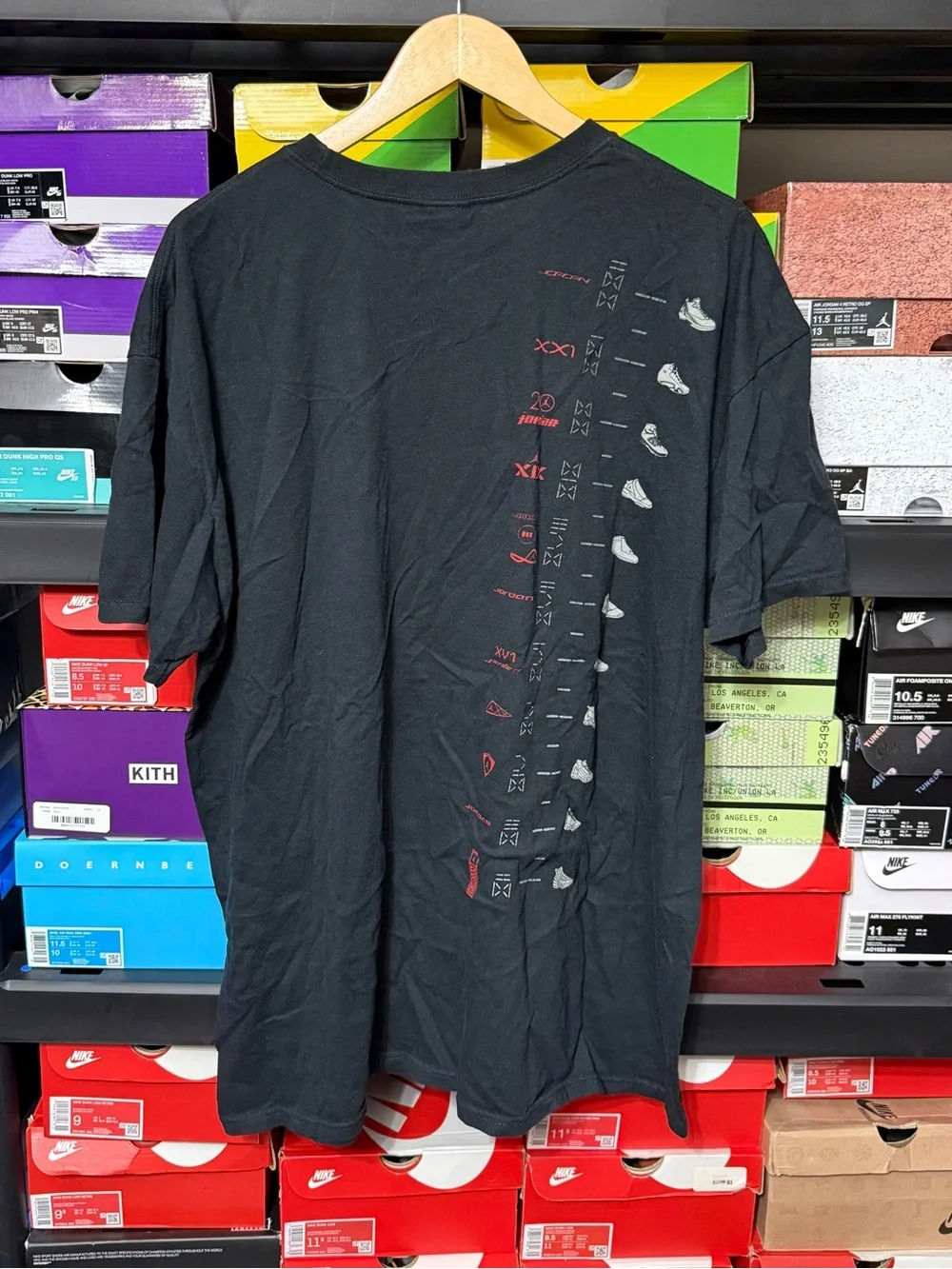 VTG Y2K Nike Air Jordan 1985-2008 History Of Air T-Shirt Men’s Size XXL